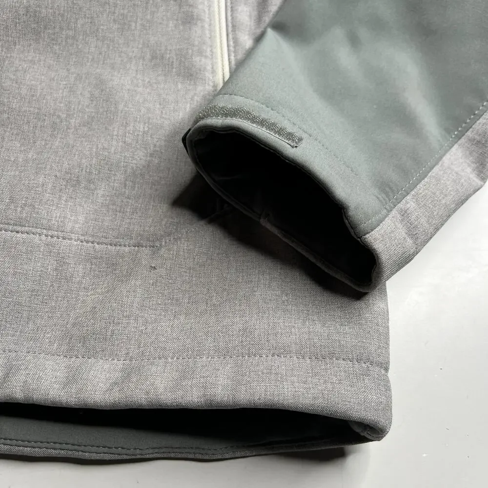 The North Face Mens Softshell Jacket Gray Green Full Zip‎ Outdoor Size M